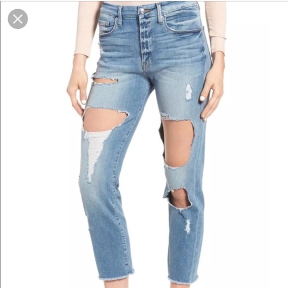Good American Denim - Good American High Waist Girlfriend Jeans